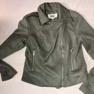 Beautiful Olive green faux suede Jacket XS